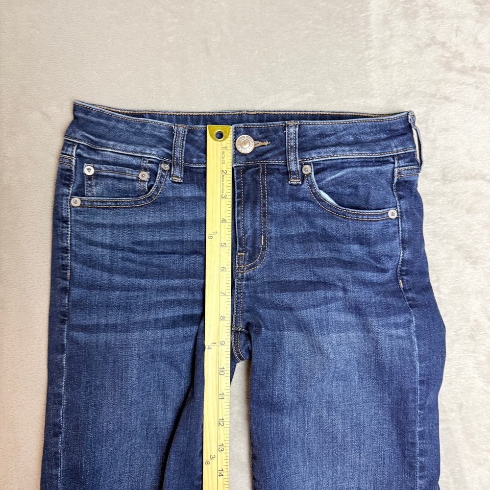 American Eagle Favorite Boyfriend Jeans Womens 4 Regular Blue Bootcut Stretch - Picture 10 of 15
